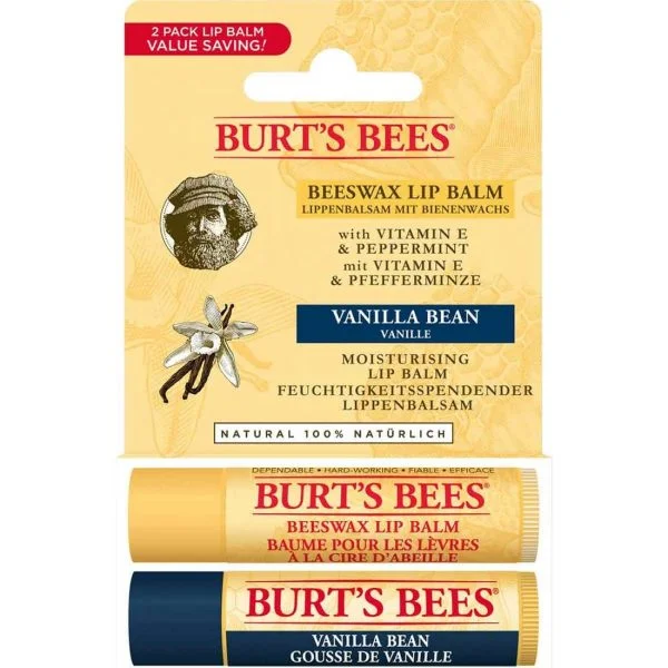 Burt's Bees 2li Lip Balm Set Beeswax + Vanilya Urun Resmi