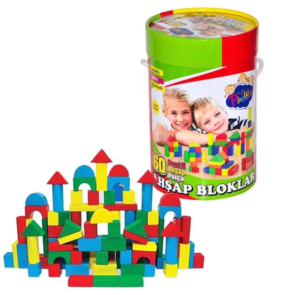 Hak İş Oyuncak Eğitici Renkli Ahşap Bloklar