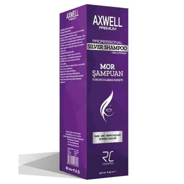 Rc Cosmetics Axwell Premium Professionel Silver Shampoo Turunculaşma Karşıtı Mor Şampuan